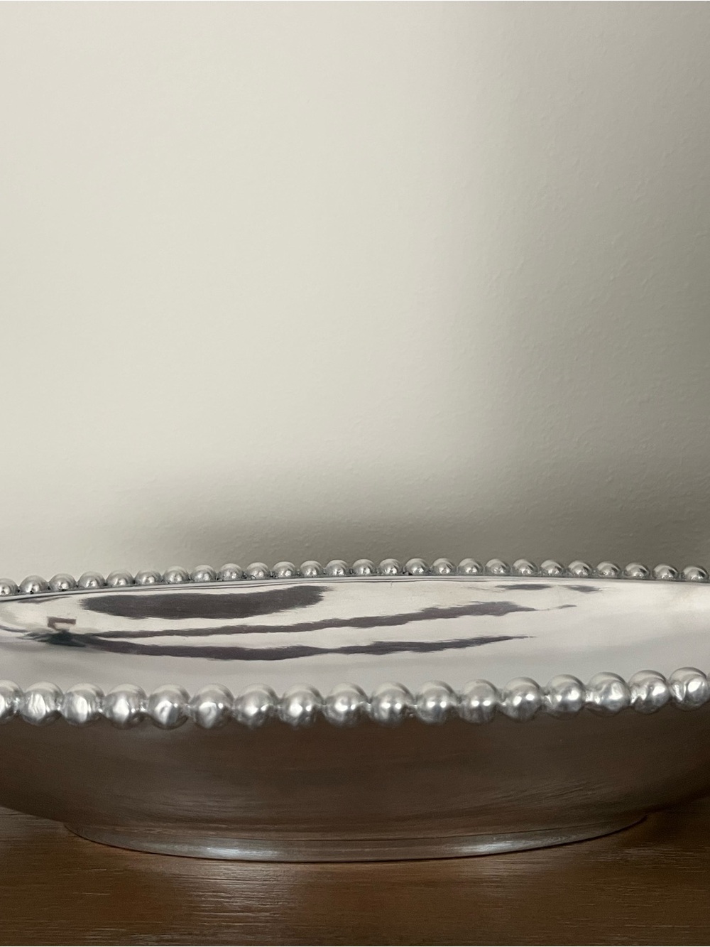 Mariposa Silver Beaded Serving Bowl